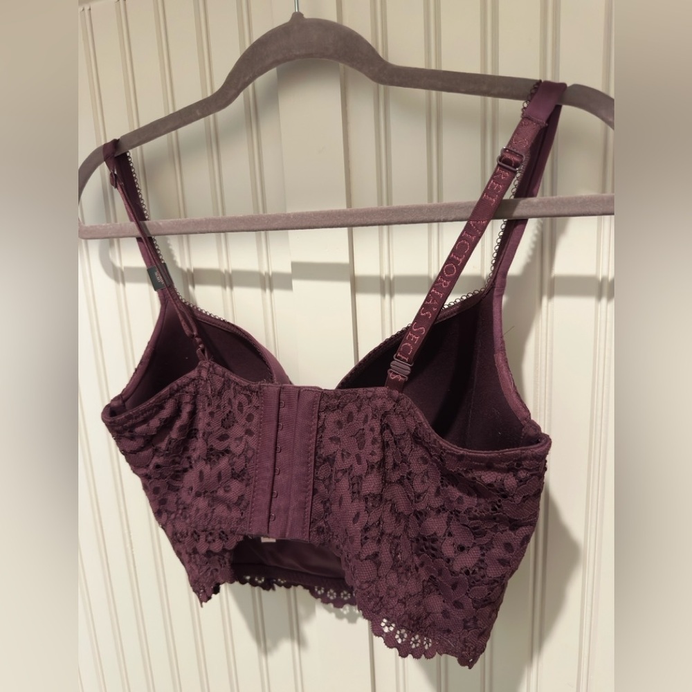 Victoria’s Secret Purple Lined Dem Longline Bustier Corset Bra 36D ✨*Brand New! - Picture 4 of 6